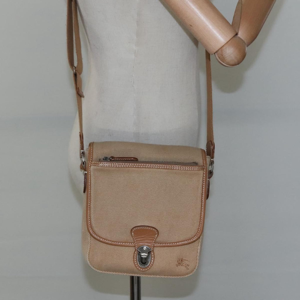Burberry Blue Label Shoulder Bag Canvas Beige Canvas Shoulder Bag