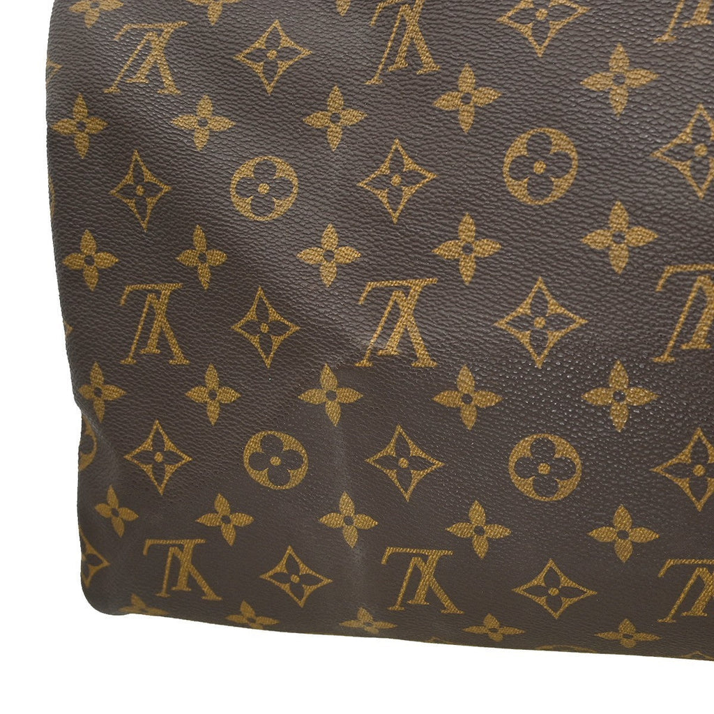 Louis Vuitton Speedy Handbag Monogram Canvas Brown Canvas,Leather Handbag