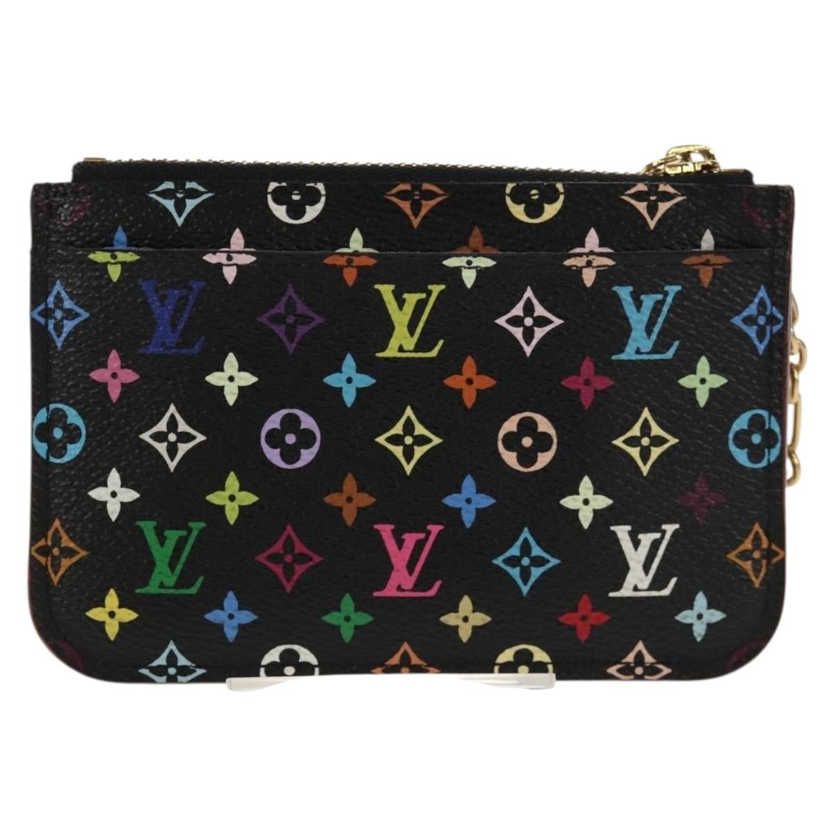 Louis Vuitton Pochette Clés Nm Monogram Multicolor Canvas Black Canvas Wallets Accessory