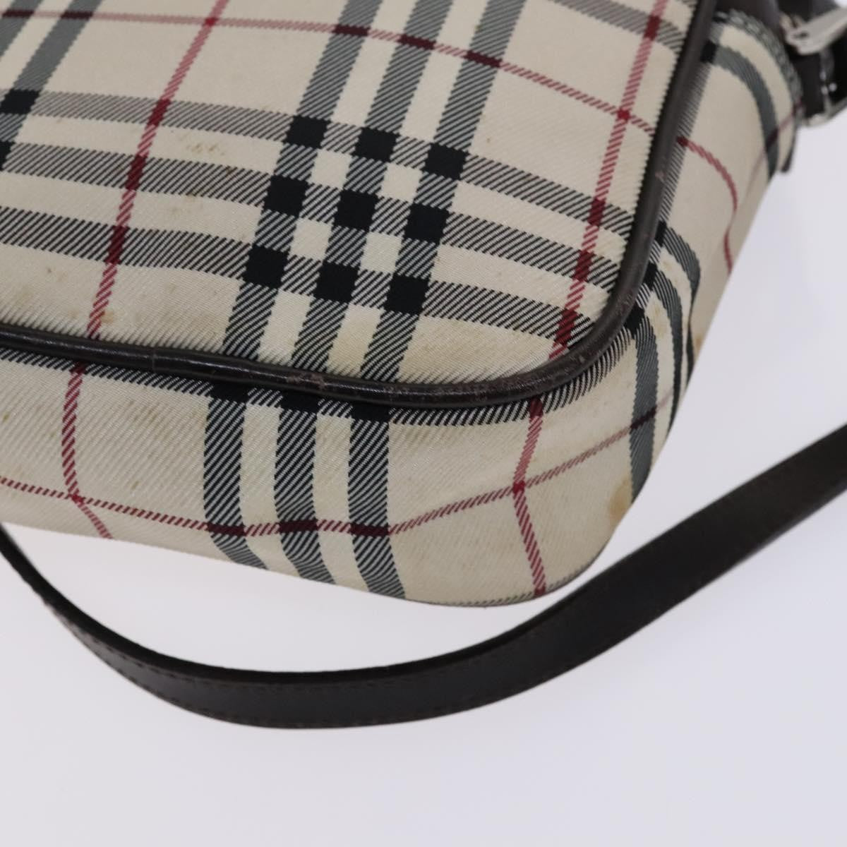 Burberry Nova Check Shoulder Bag Canvas And Leather Beige Canvas Shoulder Bag