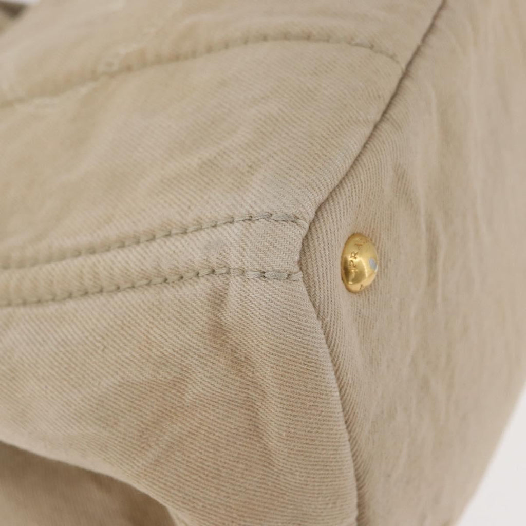Prada Canapa Tote Canvas Beige Canvas Tote Bag Bag
