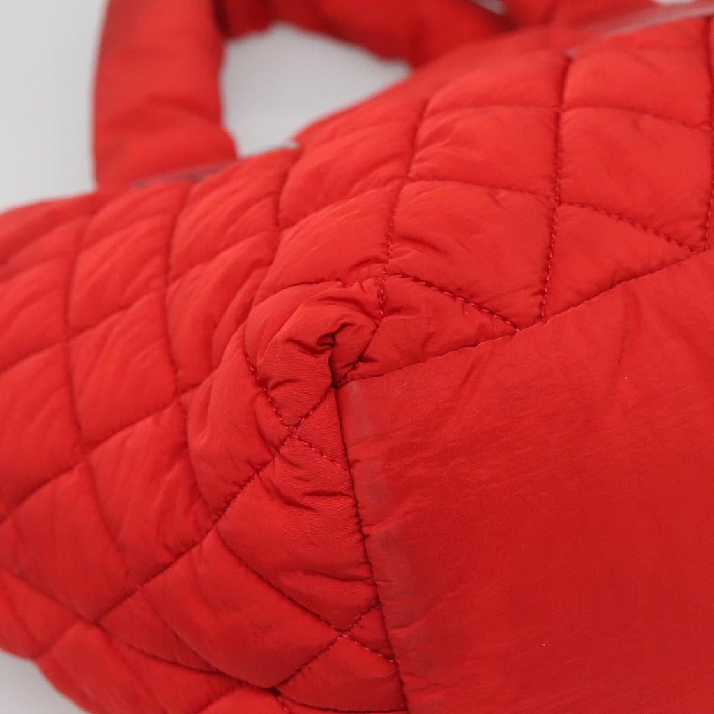 Chanel Coco Cocoon Reversible Tote Quilted Nylon Red Nylon Tote Bag Bag