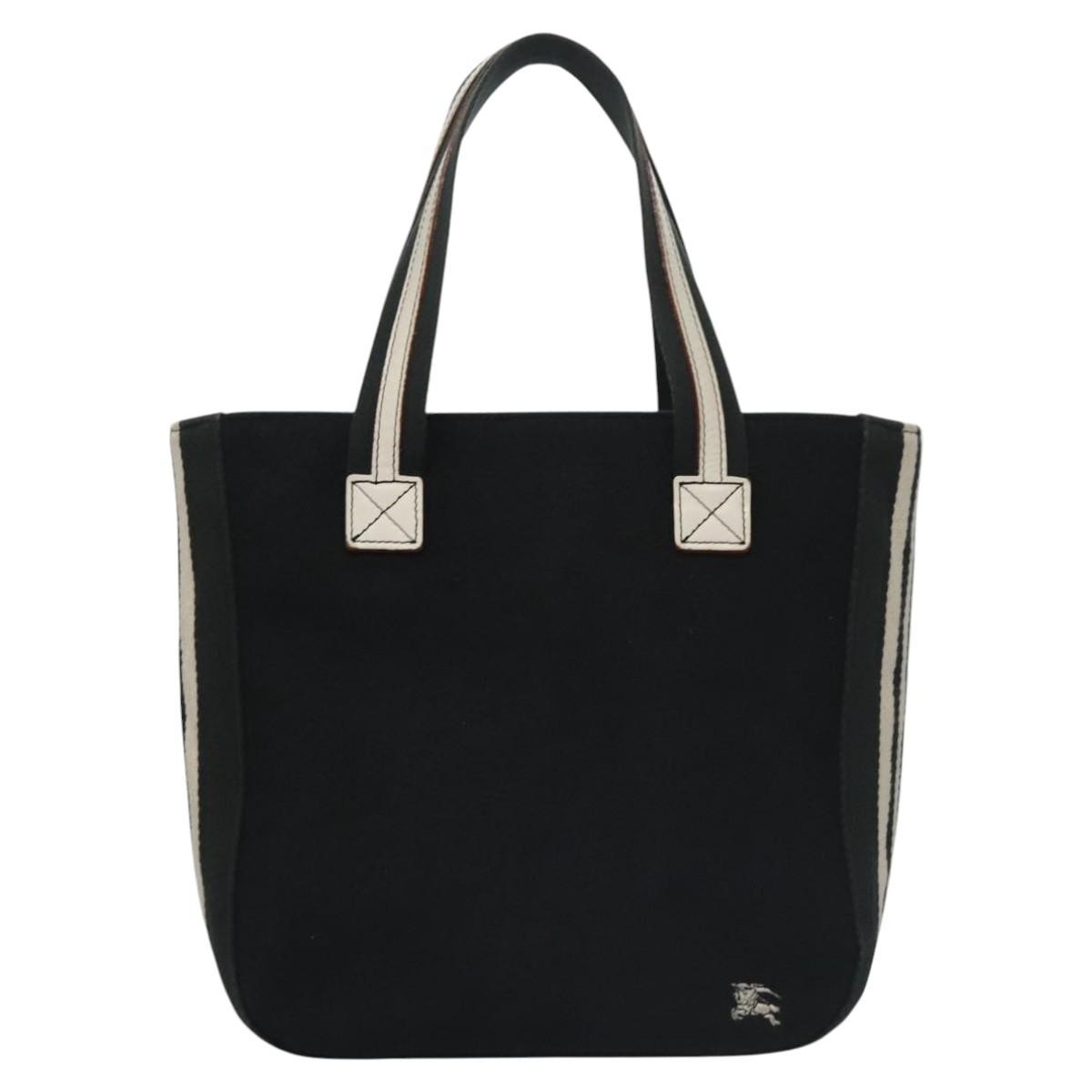 Burberry Blue Label Tote Bag Canvas Black Canvas Tote Bag