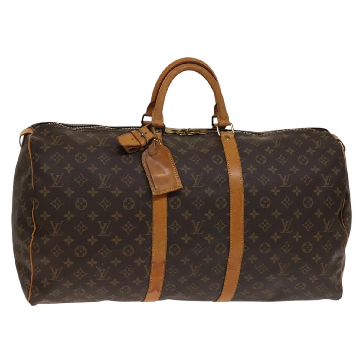 Louis Vuitton Keepall Bag Monogram Canvas Brown Canvas Travel Bag