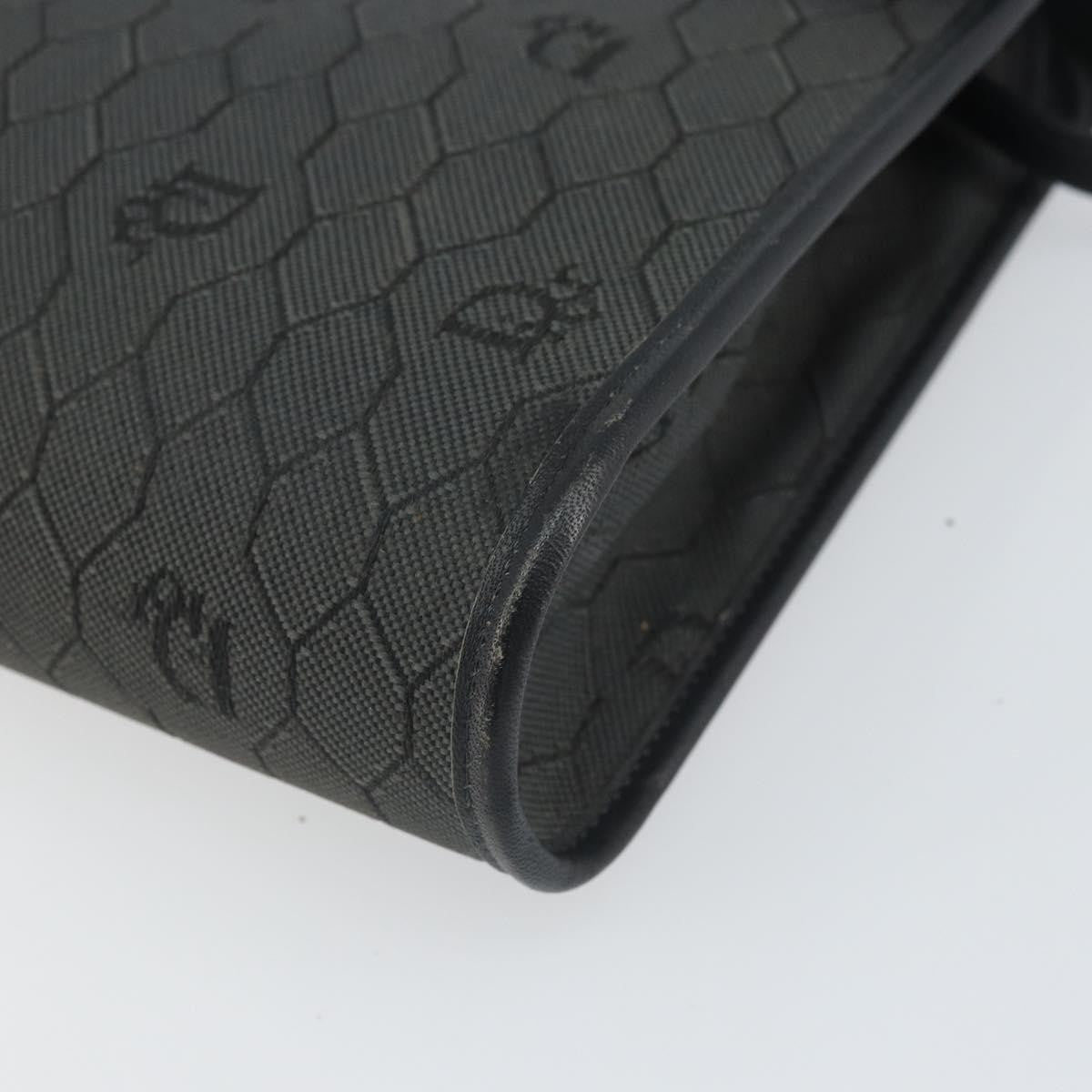 Christian Dior Vintage Honeycomb Flap Crossbody Bag Coated Canvas Black Pvc Shoulder Bag Bag (Pre-Owned)