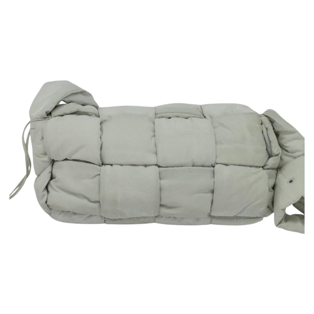 Bottega Veneta Padded Tech Cassette Crossbody Bag Intrecciato Nylon Gray Nylon Shoulder Bag Bag