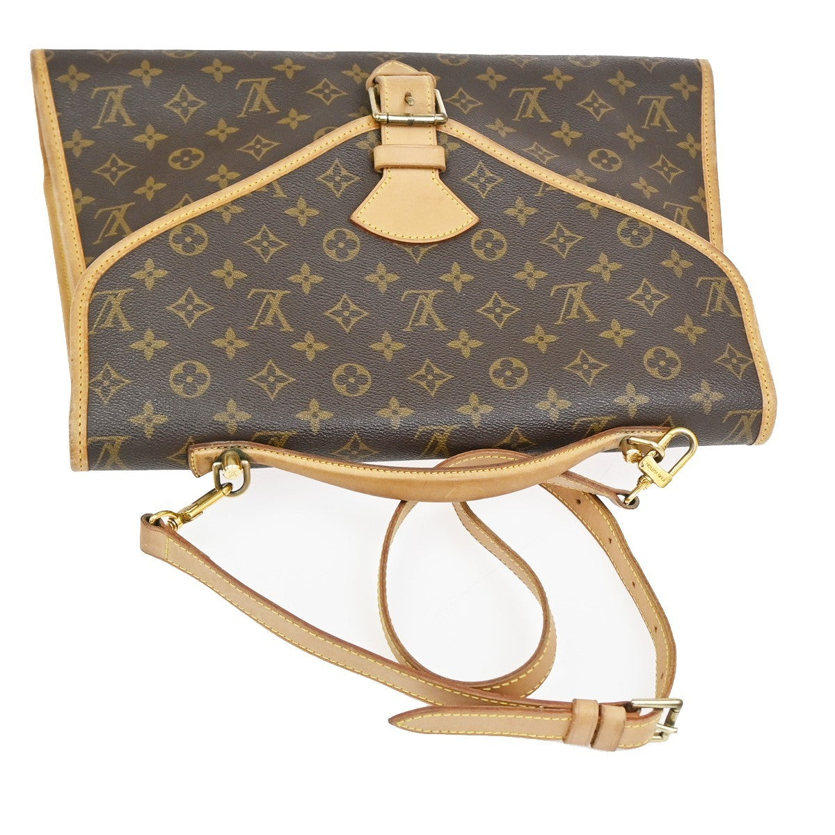 Louis Vuitton Beverly Briefcase Monogram Canvas Brown Canvas Briefcase Bag