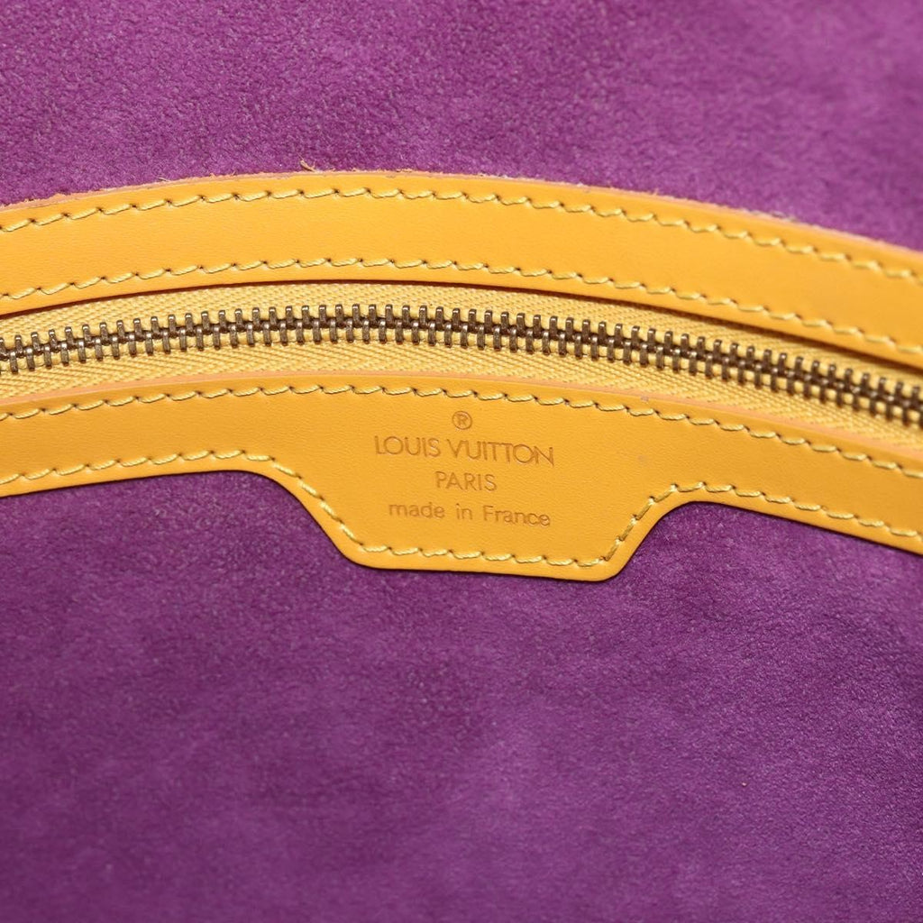 Louis Vuitton Lussac Handbag Epi Leather Yellow Leather Shoulder Bag