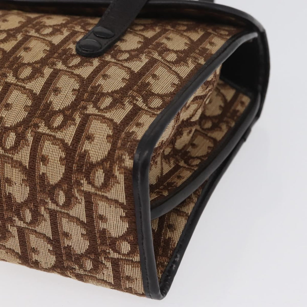 Christian Dior Trotter Canvas Beige Canvas Shoulder Bag Bag (Pre-Owned)