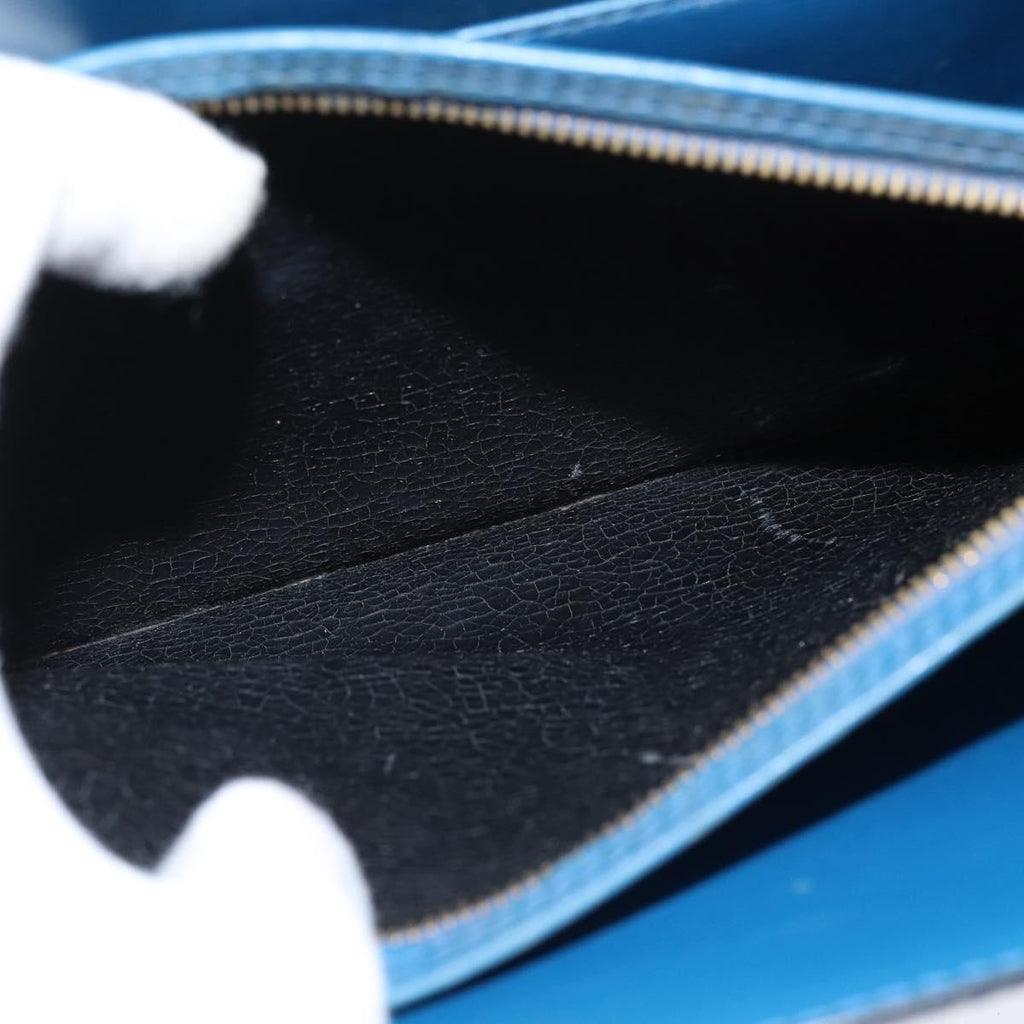 Louis Vuitton Capucines Shoulder Bag Epi Leather Blue Leather Shoulder Bag