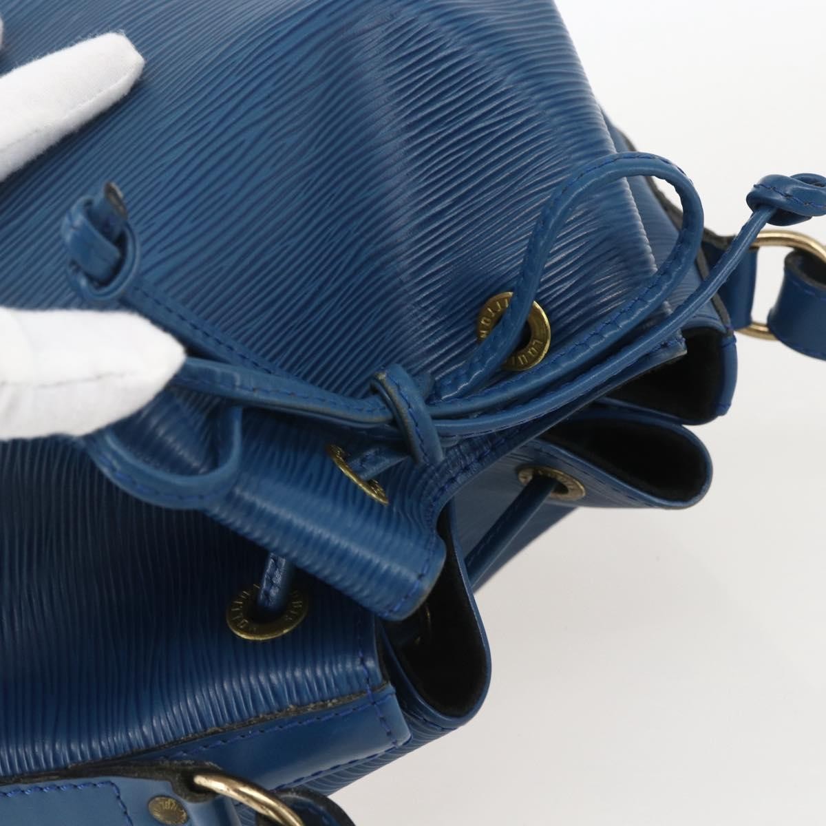 Louis Vuitton Petit Noe Handbag Epi Leather Blue Leather Shoulder Bag