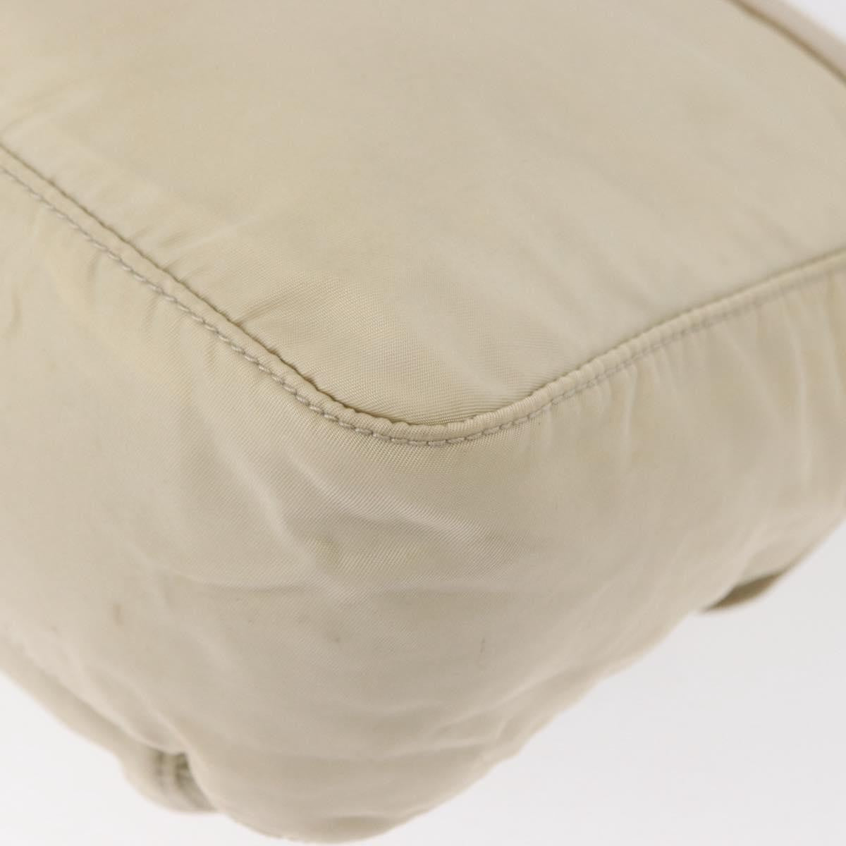 Prada Buckle Messenger Bag Tessuto Beige Nylon Shoulder Bag Bag