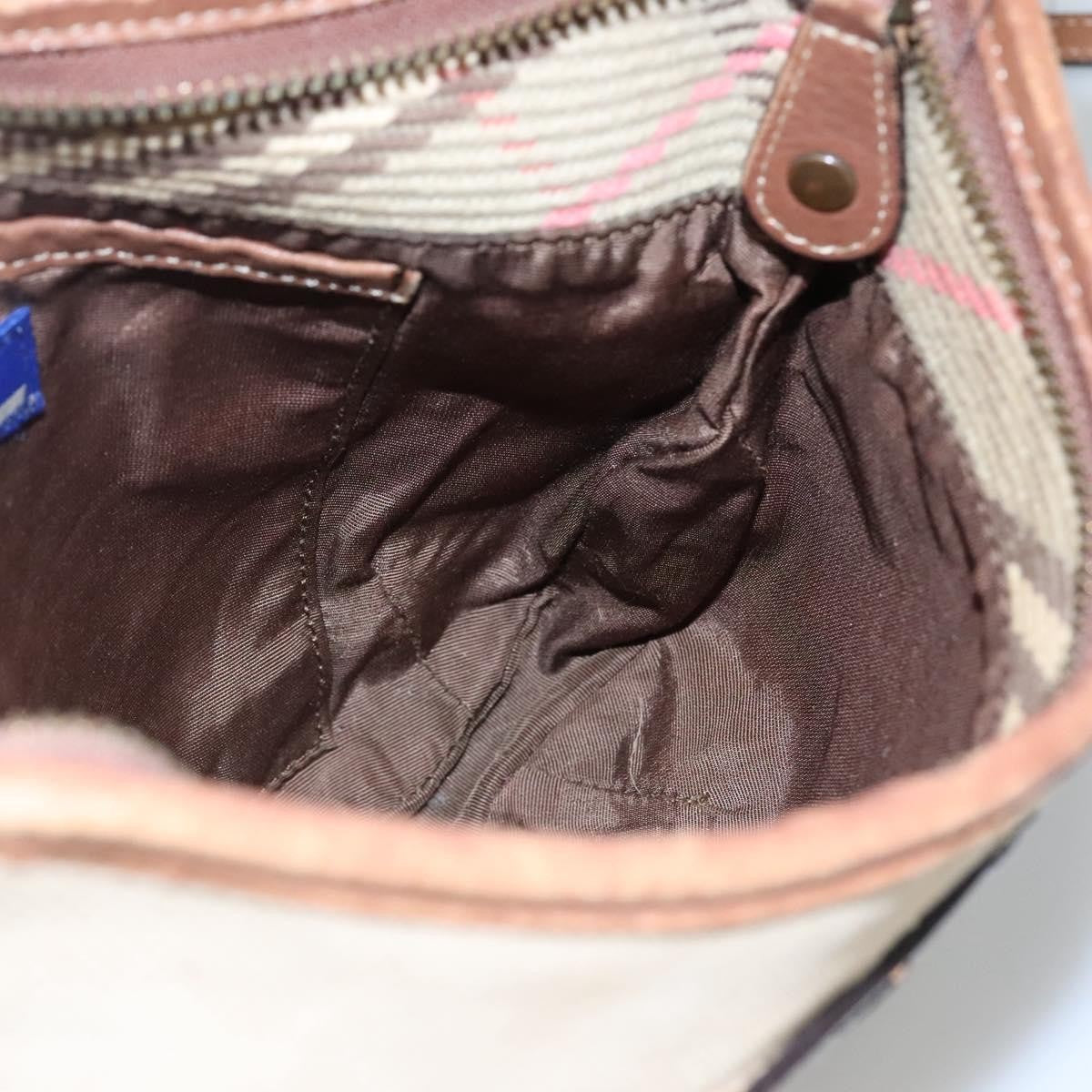 Burberry Blue Label Shoulder Bag Canvas Beige Canvas Shoulder Bag
