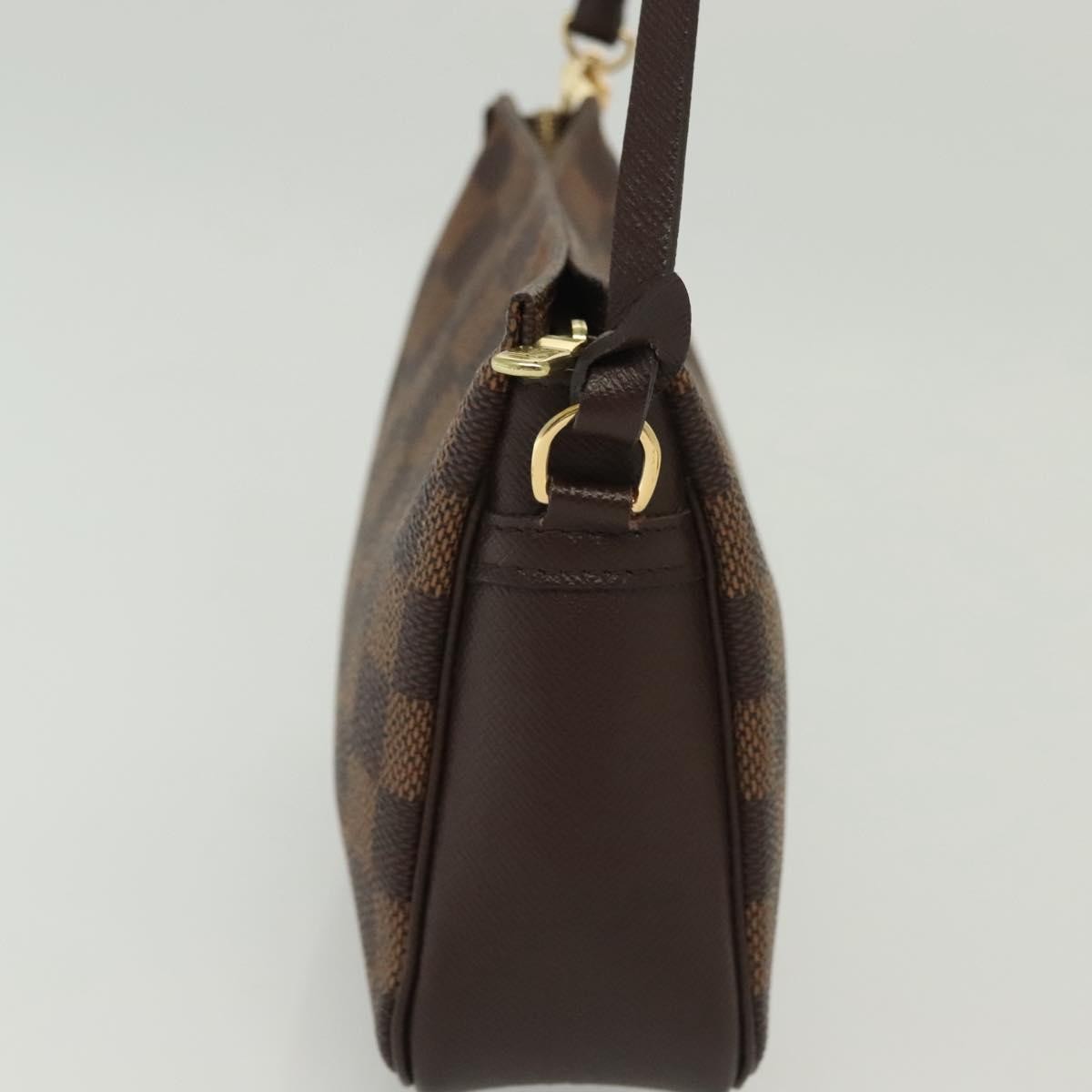 Louis Vuitton Trousse Make Up Bag Damier Canvas Brown Canvas Shoulder Bag