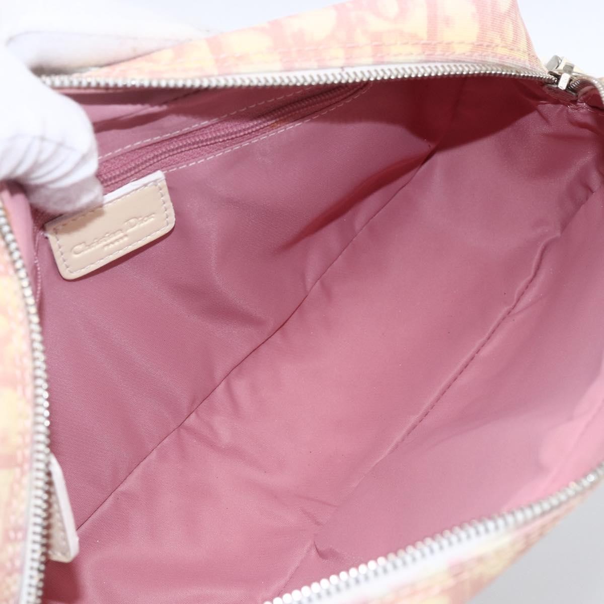 Christian Dior Vintage Crossbody Bag Diorissimo Canvas Pink Canvas Shoulder Bag Bag (Pre-Owned)
