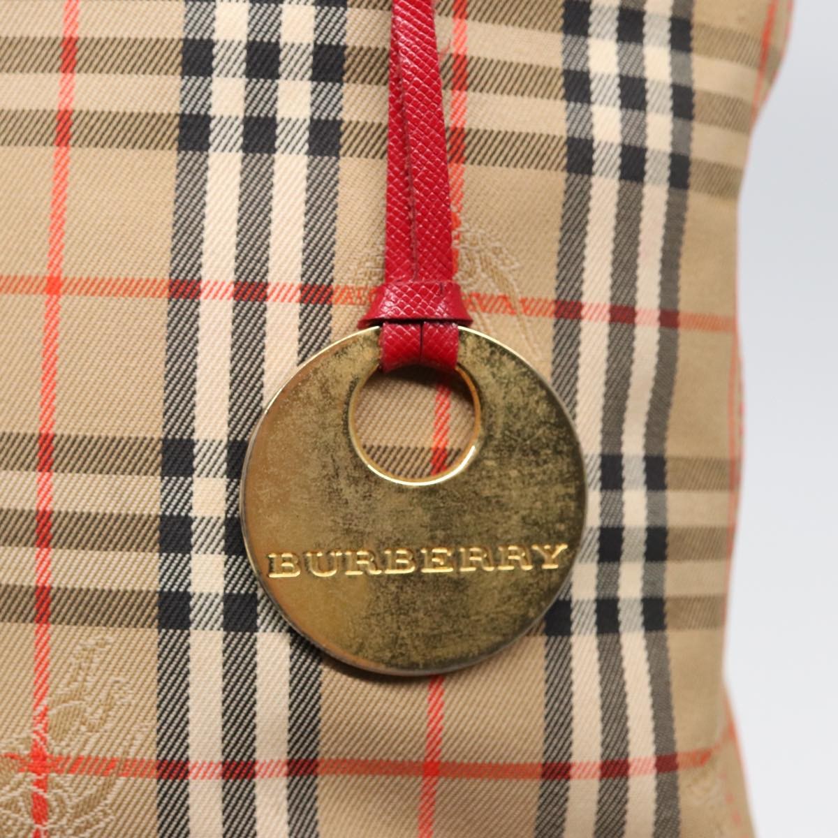 Burberry Nova Check Tote Canvas And Leather Beige Canvas Tote Bag