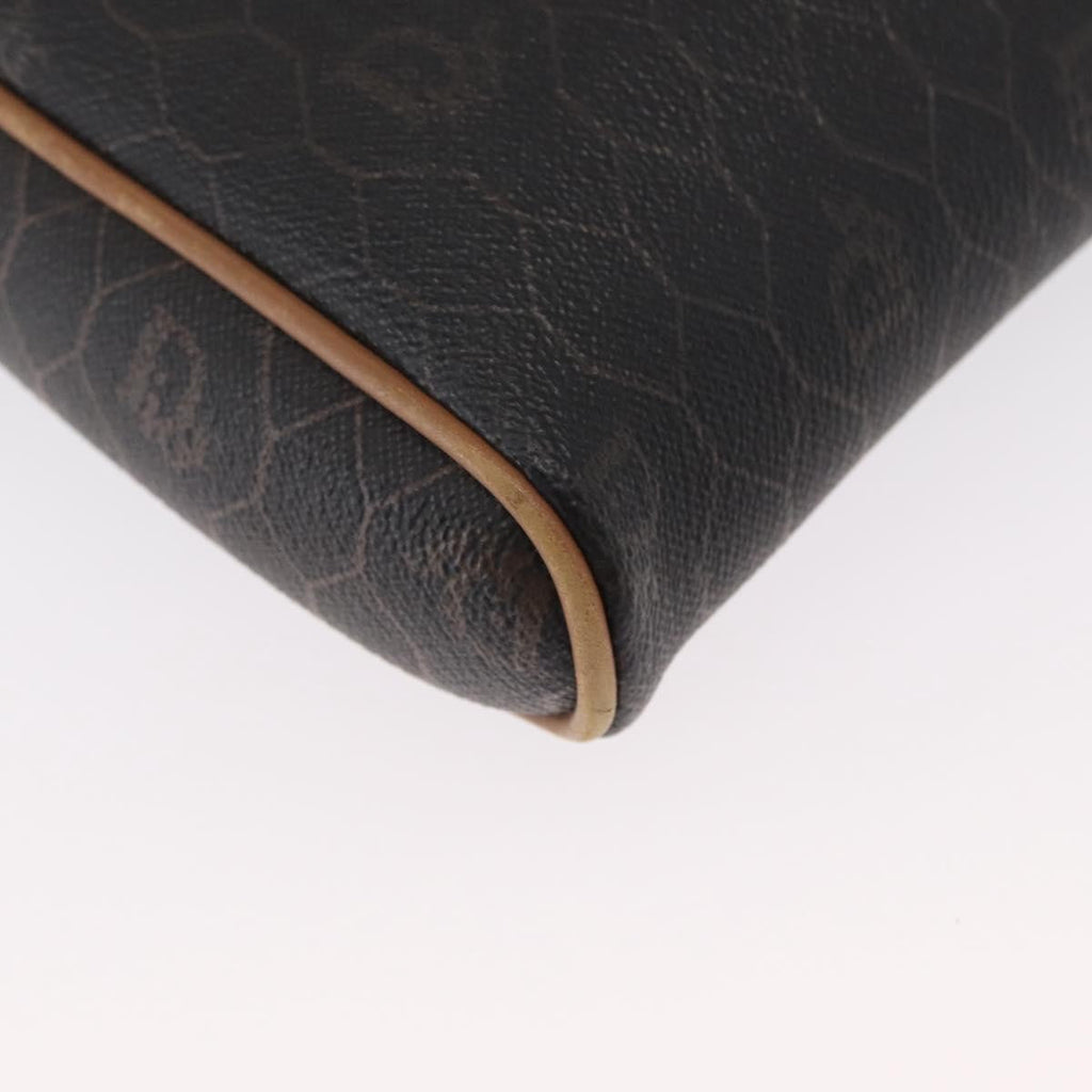 Christian Dior Vintage Honeycomb Shoulder Bag Canvas And Leather Black Canvas Shoulder Bag Bag (Pre-Owned)