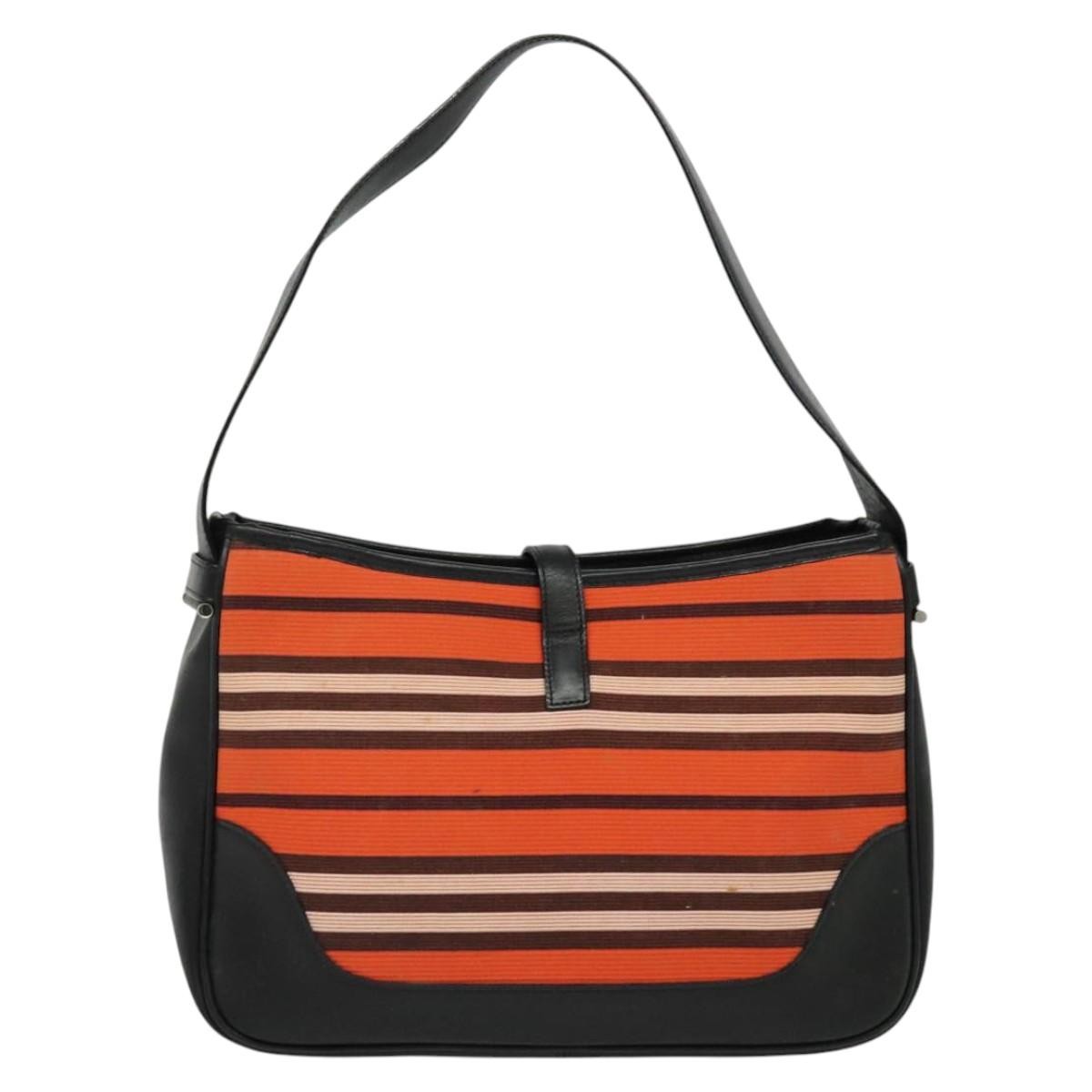 Burberry Blue Label Shoulder Bag Canvas Orange Canvas Shoulder Bag