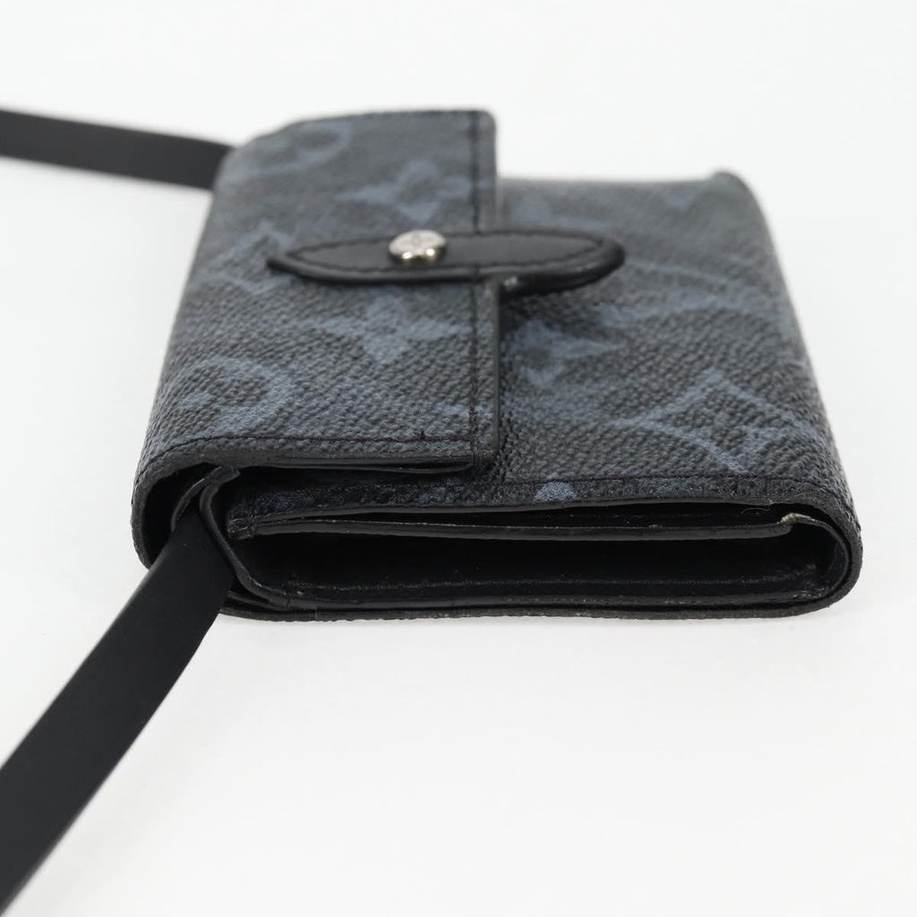 Louis Vuitton Cross Card Holder Limited Edition Monogram Pastel Noir Black Canvas Clutche & Pouche Bag