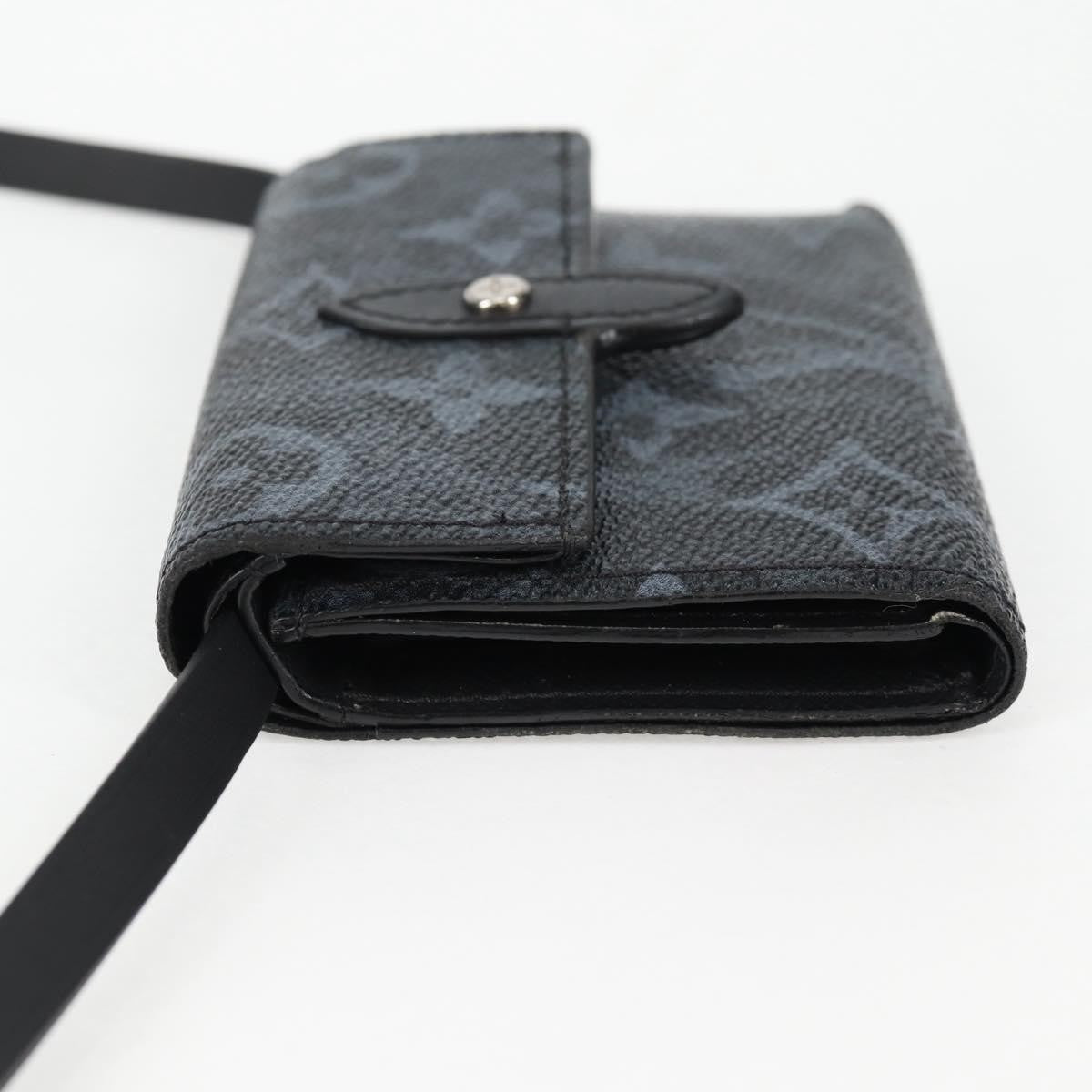 Louis Vuitton Cross Card Holder Limited Edition Monogram Pastel Noir Black Canvas Clutche & Pouche Bag