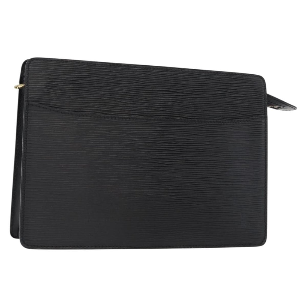Louis Vuitton Pochette Homme Epi Leather Black Leather Clutche & Pouche Bag