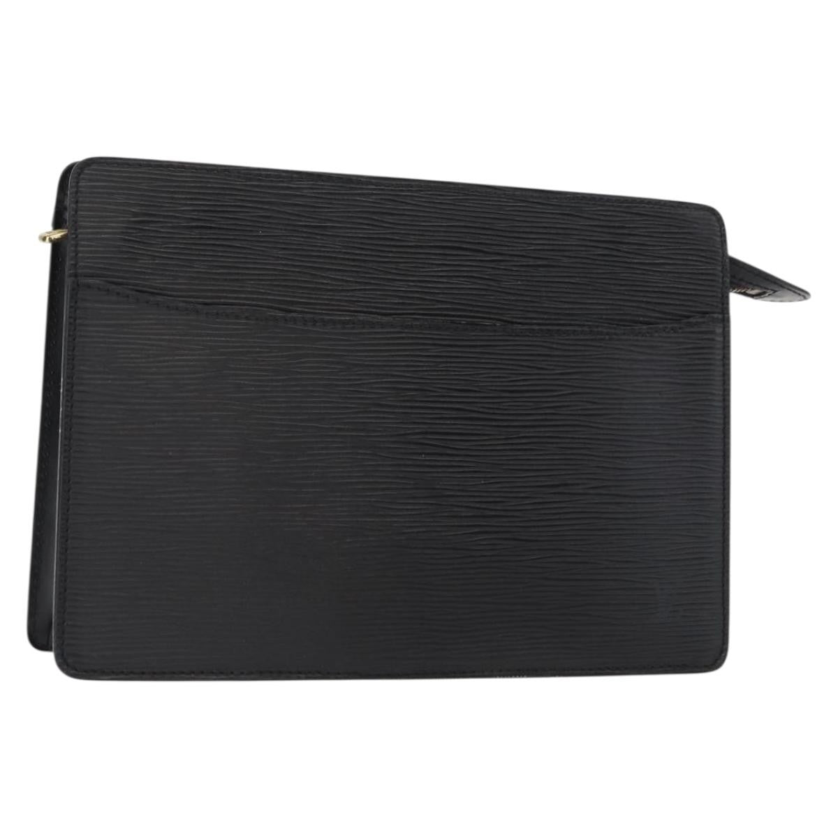 Louis Vuitton Pochette Homme Epi Leather Black Leather Clutche & Pouche Bag