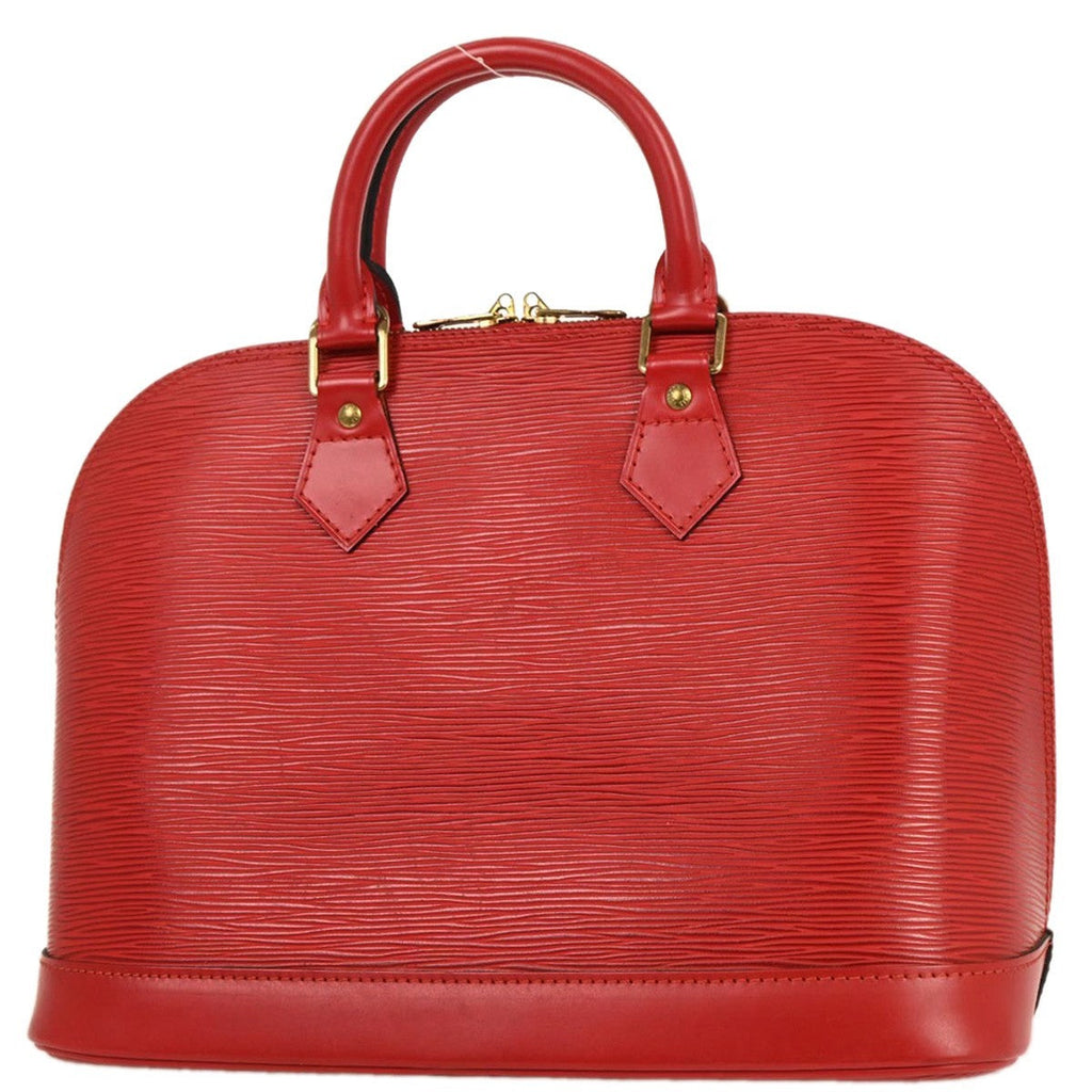 Louis Vuitton Alma Handbag Epi Leather Red Leather Handbag