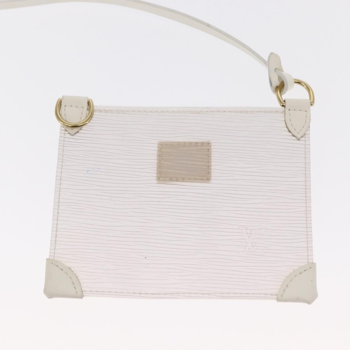 Louis Vuitton Plage Lagoon Bay Handbag Vinyl Epi Leather White Leather Handbag