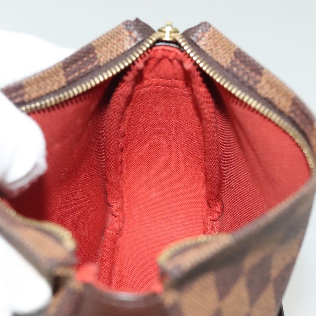 Louis Vuitton Trousse Make Up Bag Damier Canvas Brown Canvas Shoulder Bag