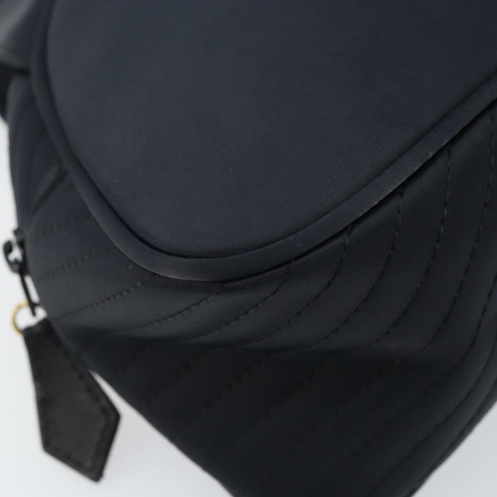 Saint Laurent Vintage Handbag Nylon Black Nylon Handbag (Pre-Owned)