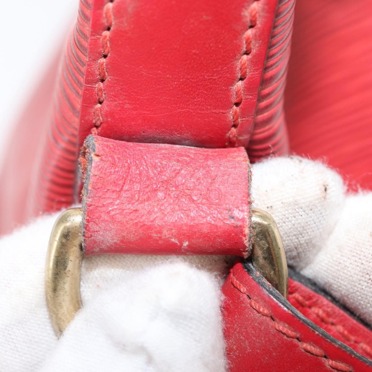 Louis Vuitton Petit Noe Handbag Epi Leather Red Leather Shoulder Bag