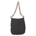 Prada Resin Chain Shoulder Bag Nylon Brown Nylon Shoulder Bag Bag