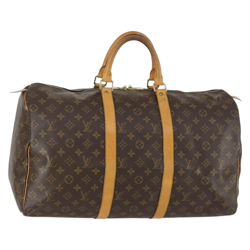 Louis Vuitton Keepall Bag Monogram Canvas Brown Canvas Travel Bag