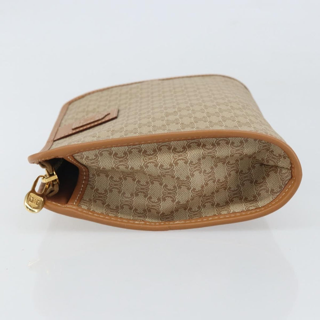 Celine Macadam Pochette Classic Beige Canvas Clutche & Pouche Bag