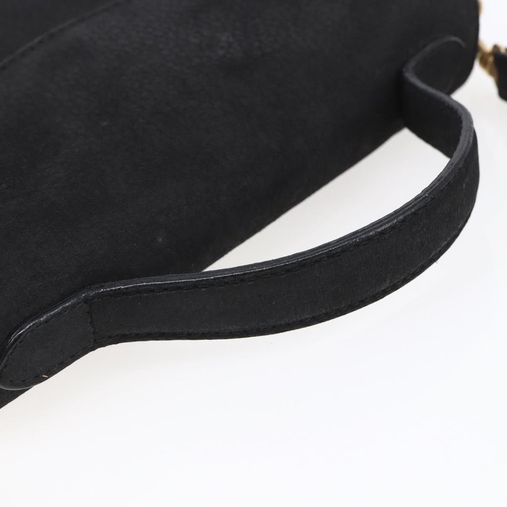 Celine Circle Logo Shoulder Bag Leather Black Leather Shoulder Bag Bag