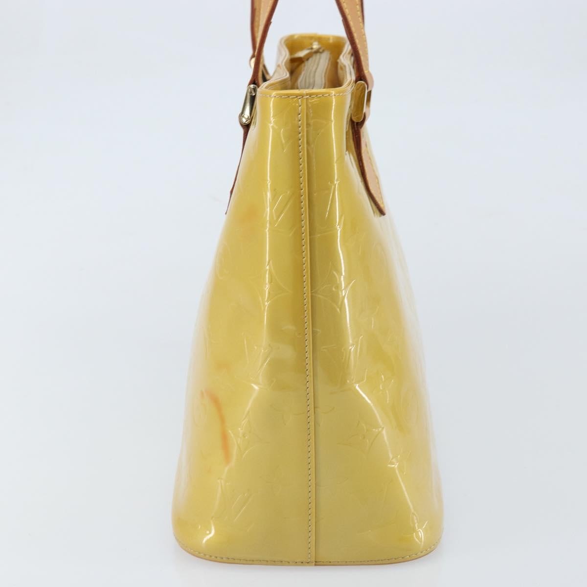 Louis Vuitton Houston Handbag Monogram Vernis Beige Patent_Leather Tote Bag