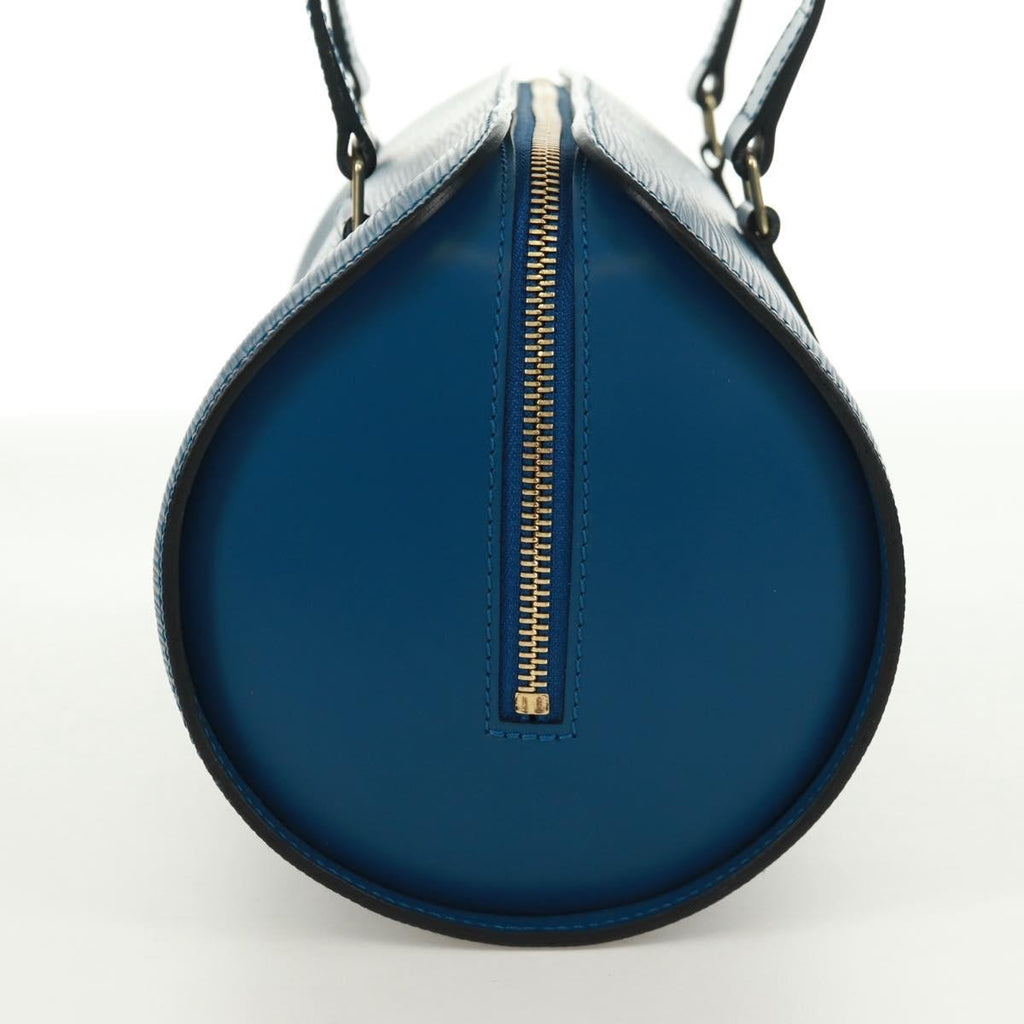 Louis Vuitton Soufflot Handbag Epi Leather Blue Leather Shoulder Bag