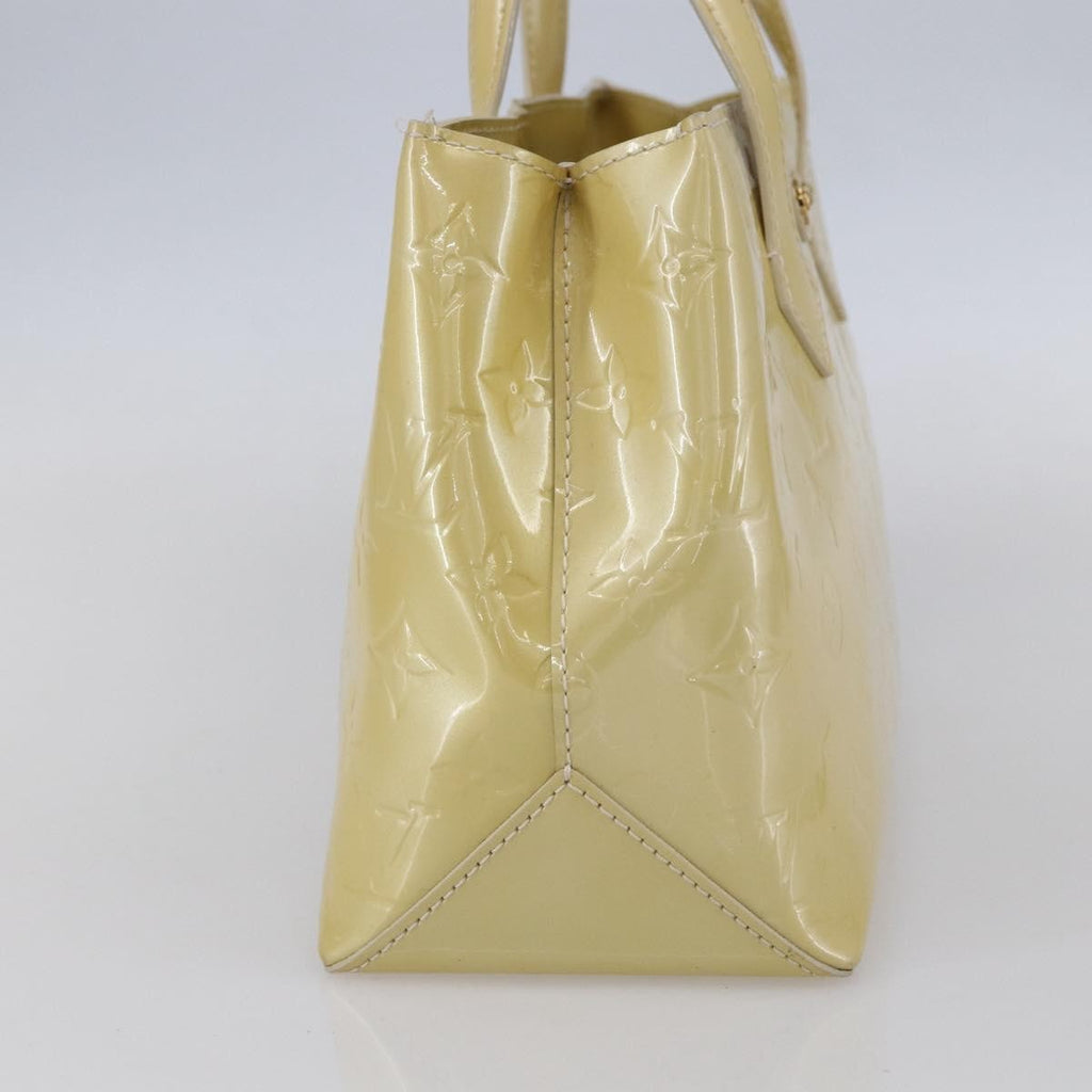 Louis Vuitton Wilshire Handbag Monogram Vernis Beige Patent_Leather Handbag