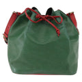 Louis Vuitton Bicolor Petit Noe Handbag Epi Leather Green Leather Bag