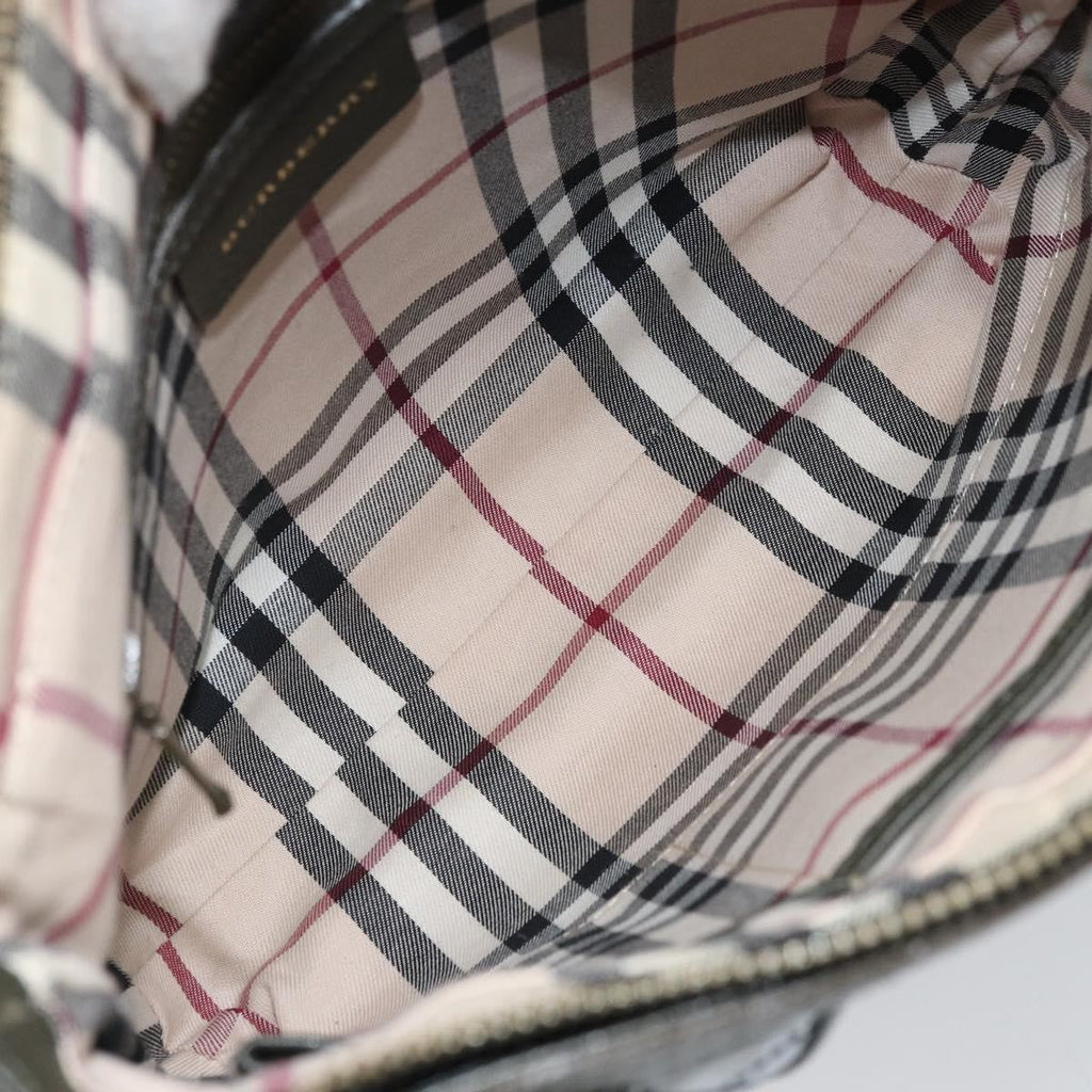 Burberry Vintage Shoulder Bag Leather Khaki Leather Shoulder Bag