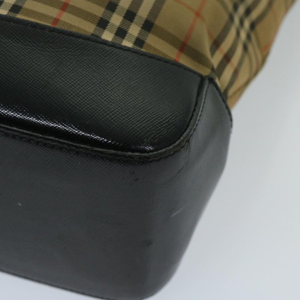 Burberry Nova Check Tote Canvas And Leather Beige Canvas Tote Bag