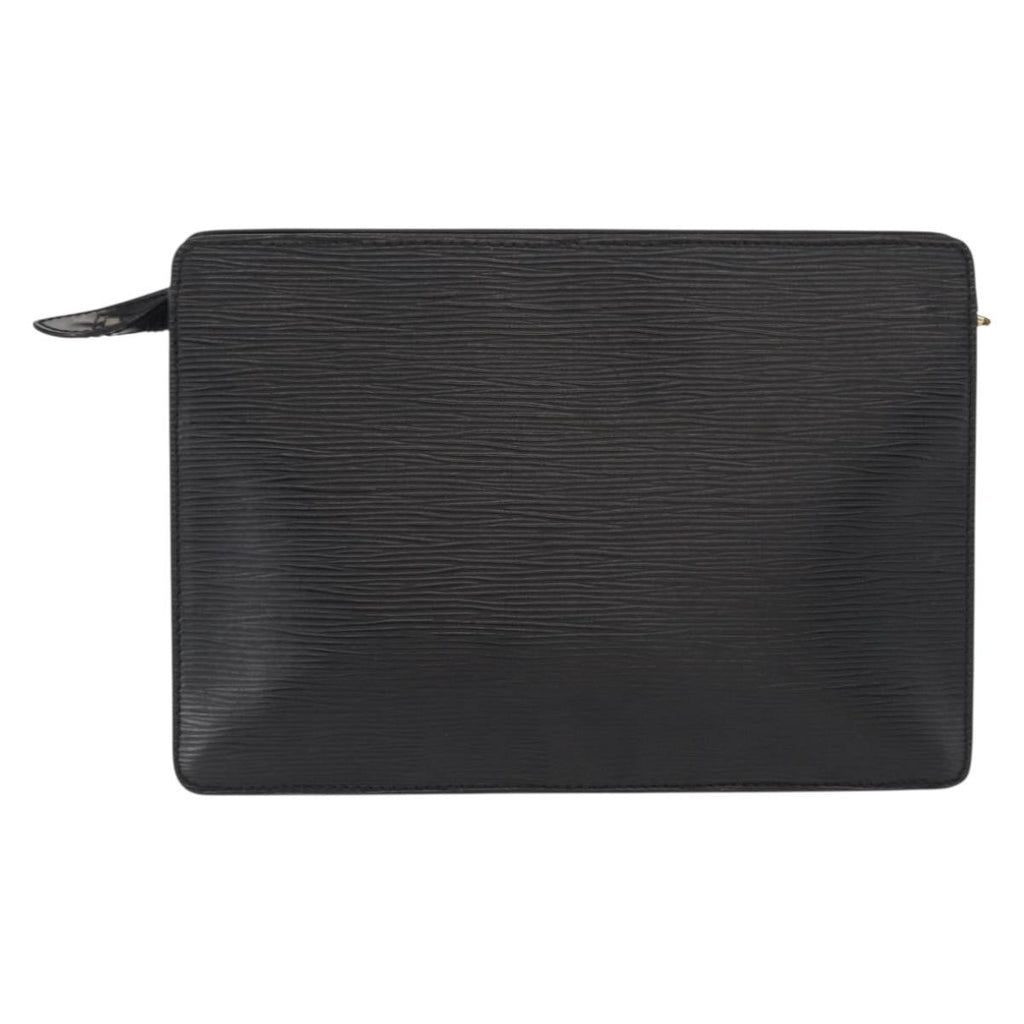 Louis Vuitton Pochette Homme Epi Leather Black Leather Clutche & Pouche Bag