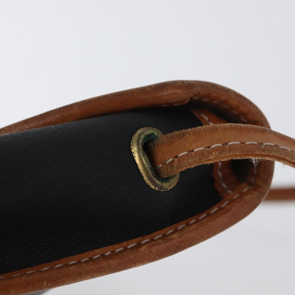 Christian Dior Vintage Shoulder Bag Canvas Black Canvas Shoulder Bag Bag (Pre-Owned)
