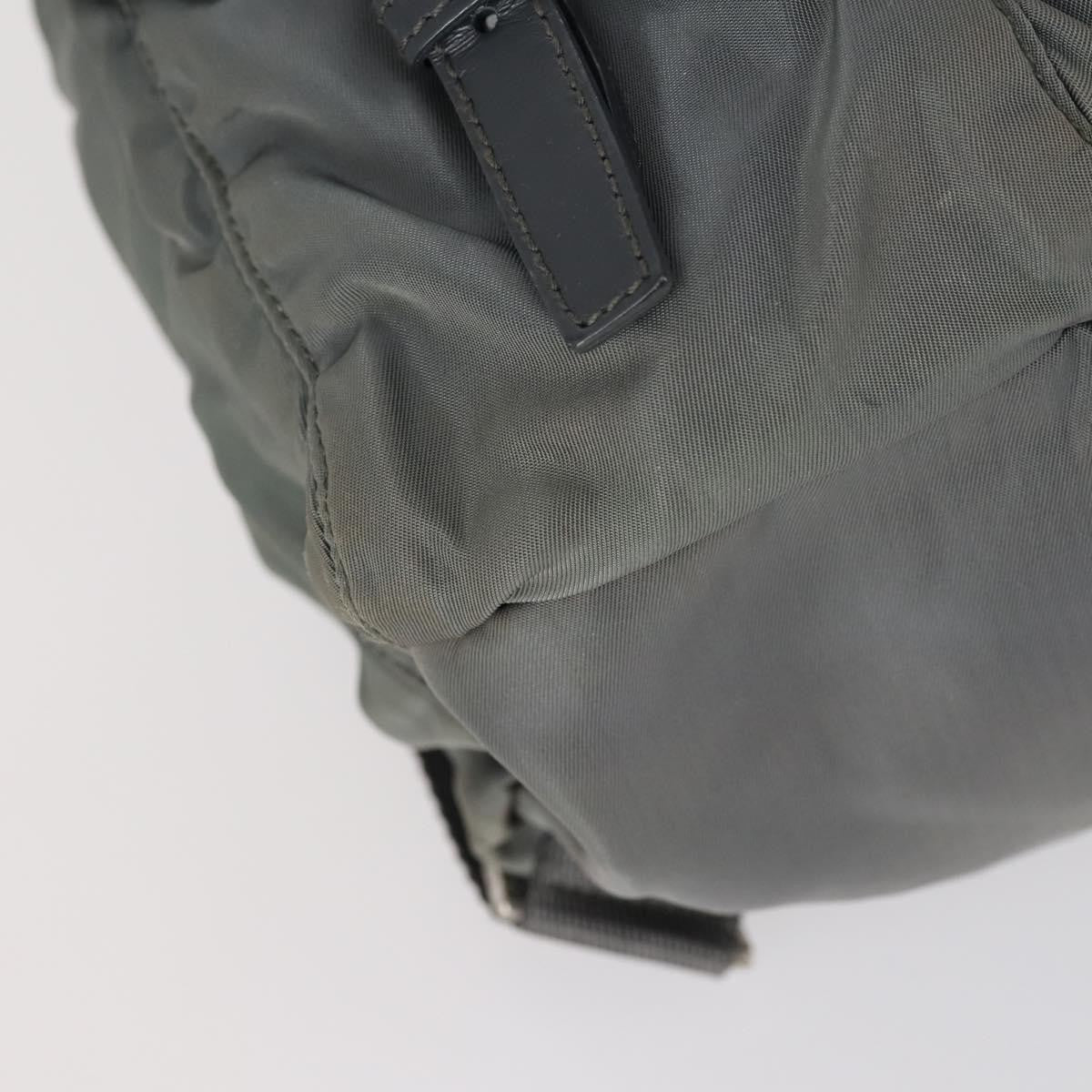 Prada Double Front Pocket Backpack Tessuto Gray Nylon Backpack Bag