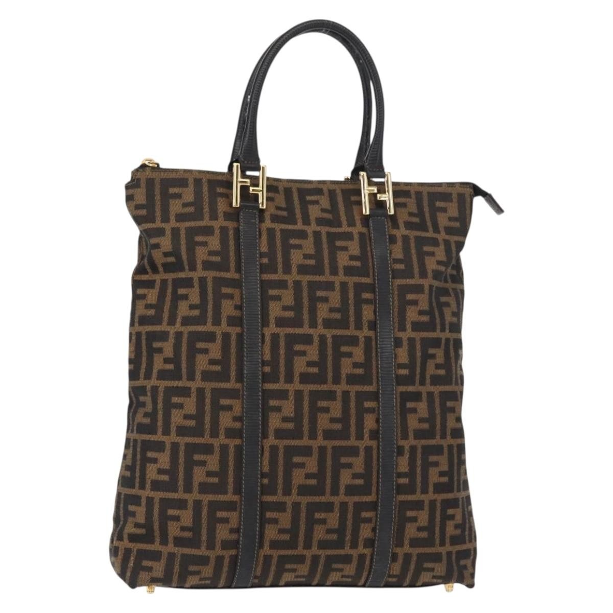 Fendi Zucca Tote Bag Canvas Black Canvas Tote Bag Bag