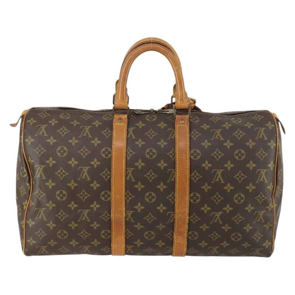 Louis Vuitton Keepall Bag Monogram Canvas Brown Canvas Travel Bag