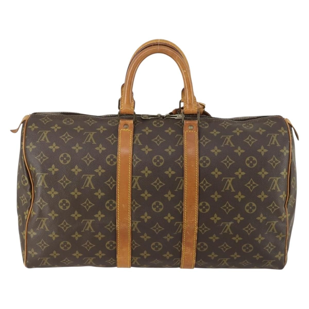 Louis Vuitton Keepall Bag Monogram Canvas Brown Canvas Travel Bag