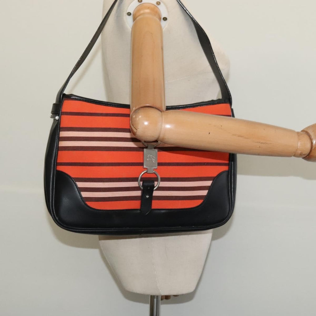 Burberry Blue Label Shoulder Bag Canvas Orange Canvas Shoulder Bag