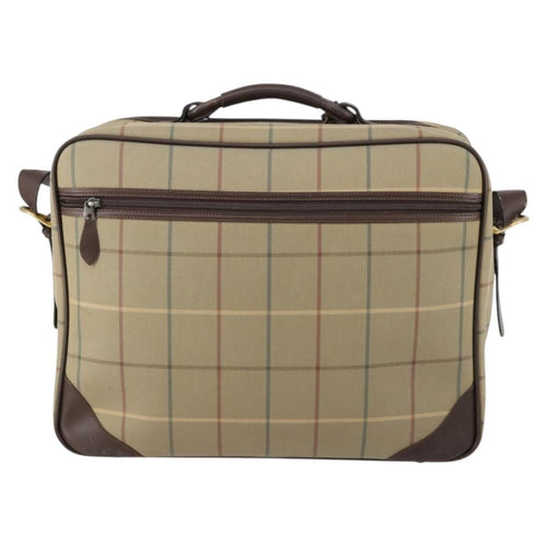 Burberry Nova Check Boston Bag Canvas Beige Canvas Travel Bag