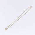 Christian Dior Cd Round Pendant Necklace Metal Gold Metal Jewelry (Pre-Owned)